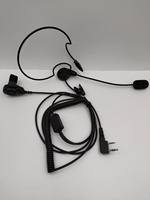 HXKK HX-316-1 Headset Radio Dua Arah Ringan dan Tahan Lama, Earphone Walkie Talkie Suara Jernih dan Keras, Model Headband untuk Ken-wood 2pin