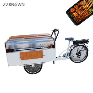 Bicicleta Eléctrica con Pedaleo Asistido 2024, Parrillas para Barbacoa, Carritos de Comida Rápida, Remolque de Comida, Barbacoa, Comida Callejera, Bicicleta para Venta de Aperitivos, Dulces y Papas Fritas - Product Image 4