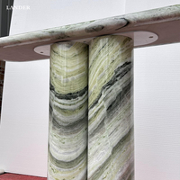 Table console en marbre vert Shangrila Lander Stone, design moderne pour la maison, le salon, l'hôtel, table console en marbre naturel