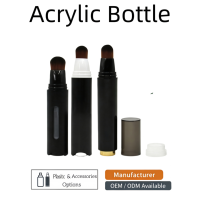 Flacon pompe rond en plastique de 15 ml et 20 ml pour fond de teint, crème BB, emballage de maquillage, flacon en acrylique