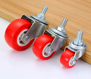 Fadengieber China Made <span class=keywords><strong>Mini</strong></span> Castor 2 Zoll 1/2 "Vorbau M8 Gewindes ch raube Mitte drehbar rot Typ Pvc Small <span class=keywords><strong>Caster</strong></span> <span class=keywords><strong>Wheel</strong></span> - Product Image 3