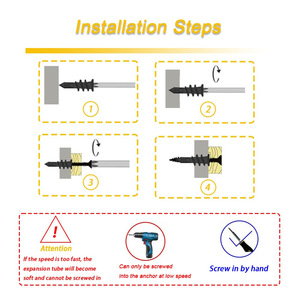 Baiguluo Drywall Anchor Kit 140pcs Plastic Self Drilling Screws For Gypsum Board Installation - Product Image 5