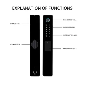 TTlock과 2024 핫 세일 핑거 프린트 도어록 스마트 도어록