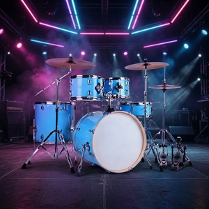 Set Batteria Singola a 5 Pezzi con 3 Piatti, Design con Camera in Legno, <span class=keywords><strong>Grancassa</strong></span> da 22" e Rullante da 14" per Adulti, Studenti e Principianti - Product Image 2