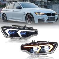 Feux avant LED modifiés JC Wholesale pour BMW Série 3 F30 2013-2018 F35 F80 320i 328i 330i 335i, mise à niveau des feux de jour