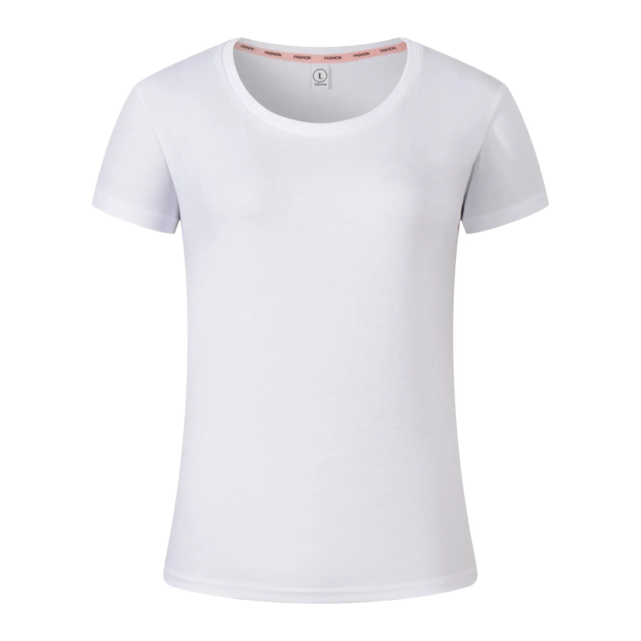고품질 승진 형식 여자 셔츠 공백 백색 면 인쇄 주문 t-셔츠