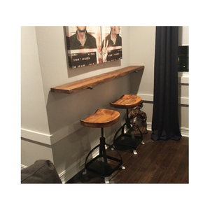 Estante de barra de loft flotante profundo personalizado, estante de montaje en pared, decoración de madera, estante de escritorio de oficina estrecho de exhibición de cocina flotante largo - Product Image 1