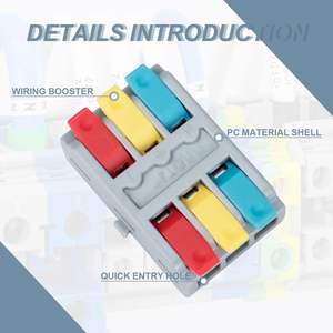 Innfeeltech 10 pièces Connecteur de borne <span class=keywords><strong>3</strong></span> entrées <span class=keywords><strong>3</strong></span> sorties Pince de connexion à levier pour câble conducteur 0,2-4 mm DIY - Product Image 4
