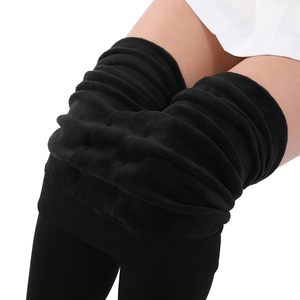 Leggings Invernali da <span class=keywords><strong>Donna</strong></span> Foderati in <span class=keywords><strong>Pile</strong></span>, Caldi e Spessi, a Tinta Unita, in Maglia, Opachi, per Uso Quotidiano - Product Image 3