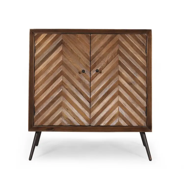 Free shipping within U.S Living Room Modern Handcrafted Mango Wood Sideboard Cabinets