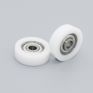 Manufacturer Wholesale 7*32*9.5mm Beveled Guide Rails Plastic Steel <b>Door</b> & Window <b>Rollers</b> POM Rubber- Coated Pulleys Bearings - Product Image 3