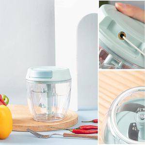 Mini mixeur manuel à cordon, écologique, en plastique, pour légumes, viande hachée, batteur à œufs et hachoir à ail – Vente en gros - Product Image 4
