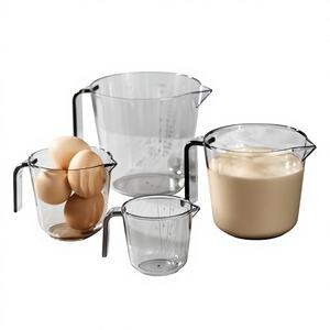 Gobelet <span class=keywords><strong>doseur</strong></span> en PS transparent épaissi, gradué, <span class=keywords><strong>150</strong></span>/300/600/1000 <span class=keywords><strong>ml</strong></span> - Product Image 1