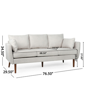 Sofá de Tela Personalizado de Diseño Nórdico Moderno Japonés para 3 Personas, Sillón para el Hogar, Sala de Estar, Apartamento - Product Image 2