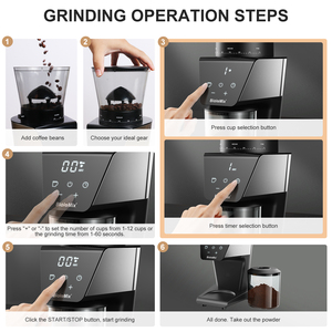 Macinacaffè Elettrico a Macine Coniche con 30 Impostazioni di Macinatura, Timer Digitale, per Espresso e <span class=keywords><strong>Caffè</strong></span> Pour Over - Product Image 5