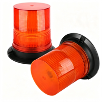80W LED-Rundumleuchte mit 3 Stroboskopmodi, Warnleuchte mit Schraubbefestigung, PC-Gehäuse, Rot, Gelb, Blau, Grün, Blinklicht für Fahrzeugsicherheit und Warnungen
