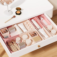 Boîte de rangement extensible moderne et simple en plastique PP moulé par injection, durable, avec séparateurs de rangement pour couverts, salon