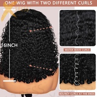 Perruques lacet frontal frisé et rebondissant Pixie birman brut Deep Wave HD Frontal Cheveux humains courts Perruques Bob pour femmes Perruques de cheveux humains