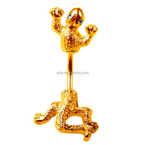 Модное металлическое кольцо в виде пупка из нержавеющей стали - Product Image 5