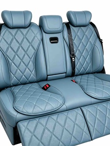 เบาะหลังแบบ VIP Diamond Quilted 3 ที่นั่ง พร้อมที่พักขาแบบเตียงนอนราบ และคอนโซลกลาง สำหรับตกแต่ง<span class=keywords><strong>รถ</strong></span>ยนต์แบบกำหนดเอง - Product Image 4
