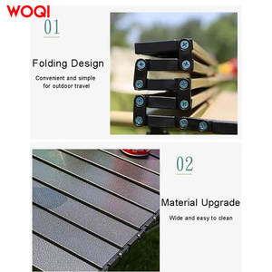 ชุดโต๊ะและเก้าอี้พับได้สำหรับตั้งแคมป์กลางแจ้ง Woqi แบบ 4 ที่นั่ง พกพาสะดวก ทำจากผ้า Oxford ดีไซน์ทรงสี่เหลี่ยม เหมาะสำหรับปิกนิกและการเดินทาง - Product Image 5