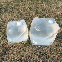 Conteneur pliable transparent de qualité alimentaire 5L-20L avec poignée, sac souple pliable en plastique pour eau, lait, gelée, idéal pour l'extérieur