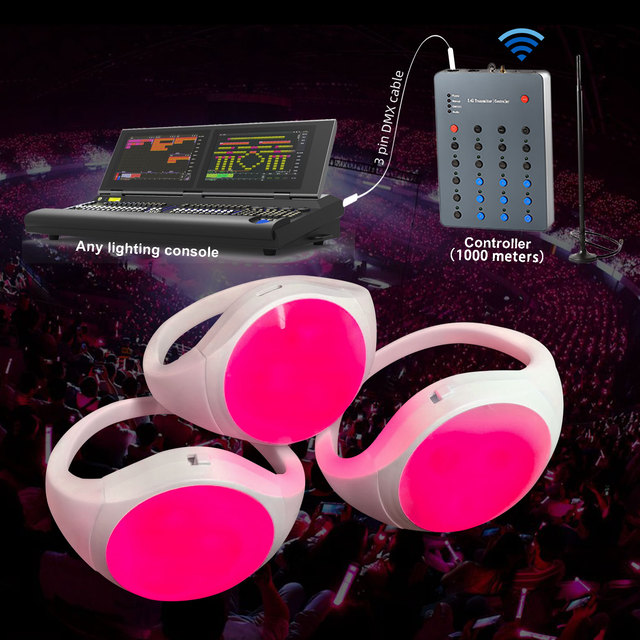 Rechargeable Led Bracelet Custom Logo Wireless Programmable Remote Control Led Wristband for Events