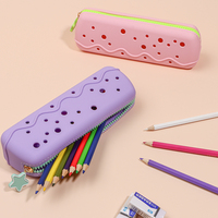 Nouvelle trousse à crayons en silicone de haute qualité, grande capacité, pour étudiants, multifonctionnelle, sac de papeterie