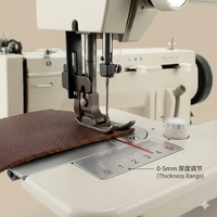 Machine à coudre industrielle robuste à plat à une aiguille avec pied entraîneur, modèle MK-306, 7 pouces, 110V/220V, pour cuir, toile et tentes