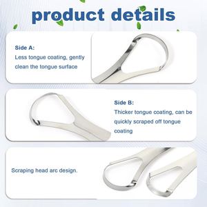 Lot de gratte-langue portables en acier inoxydable, cuivre et or rose, personnalisables avec logo, pour usage domestique – Vente en gros - Product Image 3