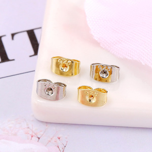Pendientes de plata S925 con forma de mariposa para mujer, accesorios pequeños para pendientes, uso diario, paquete de 100 - Product Image 1