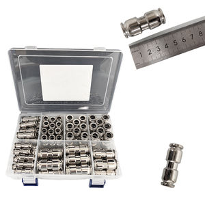 Kit de Conexiones Neumáticas de Conexión Rápida de Varios Tamaños, Aleación de Zinc, 80 Piezas en <span class=keywords><strong>Total</strong></span>, Incluye Tipos Rectos de 4/6/8/10/12 mm - Product Image 5