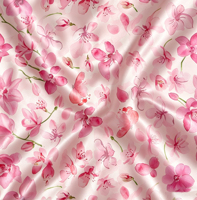 Tela de Satén Estampada 100% Poliéster Elástica y Ligera para Camisas y Vestidos, Venta al Por Mayor