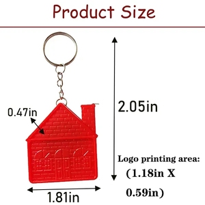 Cinta métrica retráctil de 1M con logotipo personalizado, diseño de herramientas y artículos para el hogar, en forma de llavero de plástico. - Product Image 2