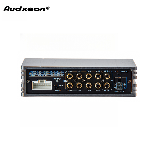 8 Channel Dsp Audio Processor with 4 Channel Power Amplifier Professional Class AB RMS 40W 12V