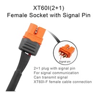 Kabel Konektor Baterai XT60 ke Jack Barrel DC 5.5x2.1mm dengan Isolasi PVC 20AWG Berperingkat IP65