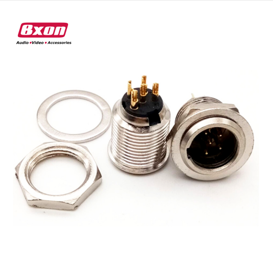 Mini Xlr Connector 5pins 5 Pin XLR Plug Panel Mount