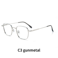 Montura de gafas cuadrada de titanio de moda Premium, monturas de gafas ópticas, gafas de fábrica, gafas de titanio con bloqueo de luz azul