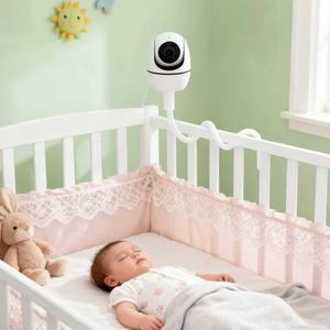 Caméra de surveillance vidéo pour bébé sans application, protection de la vie privée, 2,4 GHz, vision nocturne, surveillance de la température, montage sur <span class=keywords><strong>lit</strong></span> - Product Image 2
