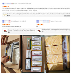 Dingyue bán buôn EVA bọt nhựa xử lý đôi bay thẳng lưỡi 24cm muitifunctions <span class=keywords><strong>scraper</strong></span> xây dựng nghề thủ công - Product Image 6