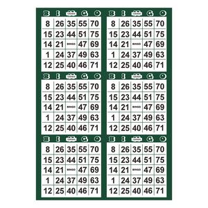 <span class=keywords><strong>Jeux</strong></span> de <span class=keywords><strong>Bingo</strong></span> à Onglet à Tirer sans Conception Imprimé Personnalisé et Écologique pour Clubs de Loisirs - Product Image 1