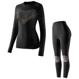 Ensemble de <span class=keywords><strong>sous</strong></span>-vêtements thermiques de <span class=keywords><strong>ski</strong></span> à compression à séchage rapide pour femmes, <span class=keywords><strong>sous</strong></span>-vêtements thermiques ajustés et respirants pour les sports de plein air, support OEM - Product Image 2
