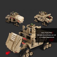 KAZI KY10000 2 in1 Militaire M1A2 Réservoir Tactique Suivi Hummer Voiture Blocs de Construction avec 6 Soldat Figure Briques Jouets Cadeaux