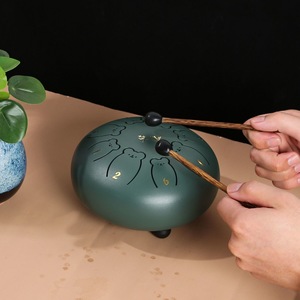 Tambor <span class=keywords><strong>de</strong></span> Lengua <span class=keywords><strong>de</strong></span> Acero Portátil <span class=keywords><strong>de</strong></span> 6 Pulgadas y 8 Notas, Estilo Oso, Címbalo <span class=keywords><strong>de</strong></span> Mano, Tambor Etéreo, Instrumento <span class=keywords><strong>de</strong></span> Percusión, Venta al por Mayor - Product Image 4