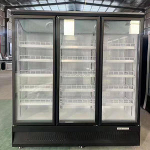 Enfriador Vertical Negro con Cuatro Puertas, Refrigerador Exhibidor de Bebidas sin Escarcha para Supermercado - Product Image 5
