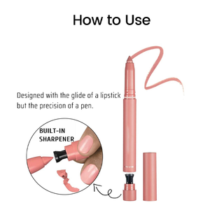 Rouge à lèvres OEM personnalisable couleur, 2-en-1, crayon à lèvres et teinte longue tenue à base d'eau, sensation hydratée et lisse, marqueur pour les lèvres - Product Image 2