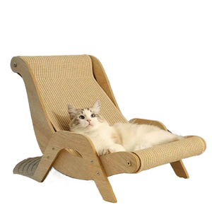 Sofa Hammock Lipat Modern Ramah Lingkungan Interaktif untuk Kucing, Alas Cakar Sisal, Alas Pengasah Cakar Kayu, Dapat Diganti, Bahan Karton - Product Image 1