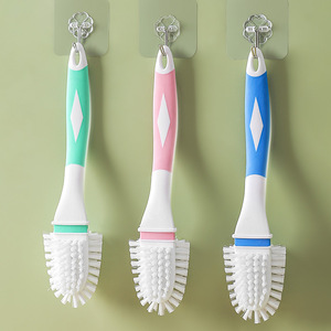 <b>Shoe</b> Brush Set 3Pcs <b>Soft</b> Bristles For <b>Shoes</b> And Clothes Cleaning With Hook Handle - Product Image 1