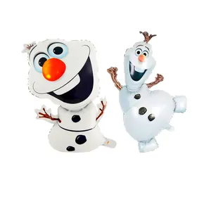 Qakgl 85*40Cm 72*43Cm Stripfiguur Bevroren Olaf Sneeuwpop Ballon 18 Inch Ronde Folie Globos Voor Verjaardagsfeestje Decoratie