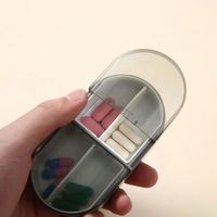 Organisateur de pilules hebdomadaire personnalisable avec compartiments détachables, boîte à pilules, conteneur de voyage, pilulier pour vitamines et médicaments en PP